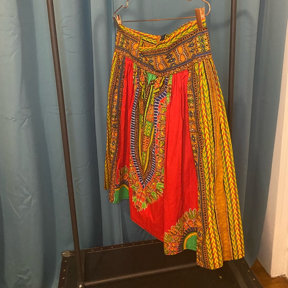 African print skirt